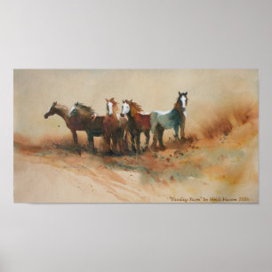 Kunstafdrukken met 'bekende gezichten' poster