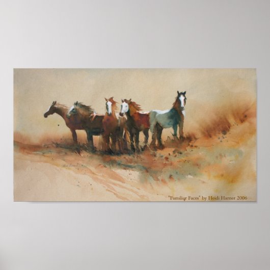 Kunstafdrukken met 'bekende gezichten' poster (Voorkant)