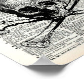 Kunstafdrukken met halloween Dictionary Skull en B Poster (Hoek)