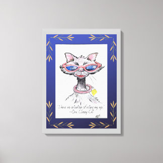 Kunstafdrukken met one Classy Cat Fun Canvas