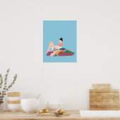 Kunstafdrukken op wasdag poster (Keuken)