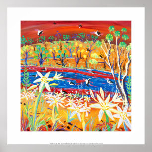 Kunstafdrukken: Pelikanen en gelieerstations in Ba Poster