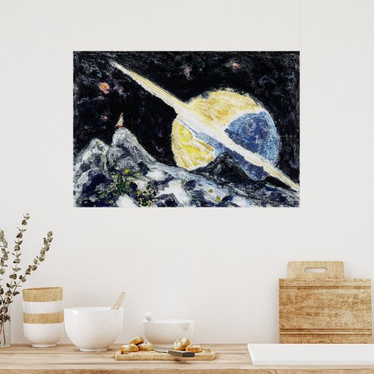 Kunstafdrukken ruimtevaart poster (Keuken)