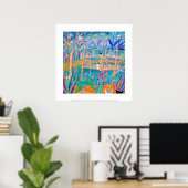 Kunstafdrukken: smokkelbare, betaalbare kleuren poster (Thuiskantoor)