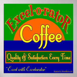 Kunstafdrukken van Excel Coffee Retro Poster