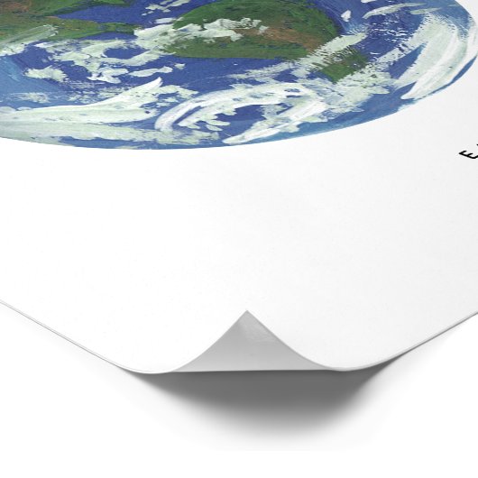 Kunstafdrukken van geschilderde planeet Aarde Poster (Hoek)