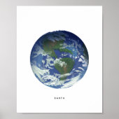 Kunstafdrukken van geschilderde planeet Aarde Poster (Voorkant)