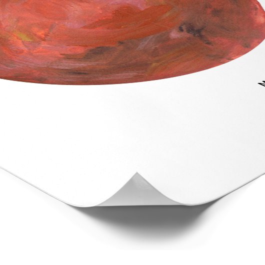 Kunstafdrukken van geschilderde planeet Mars Poster (Hoek)