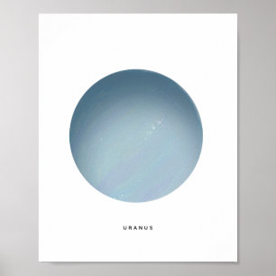 Kunstafdrukken van geschilderde planeet Uranus Poster