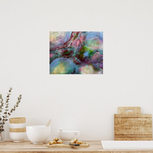 Kunstafdrukken van originele Abstracte schilderije Poster (Keuken)