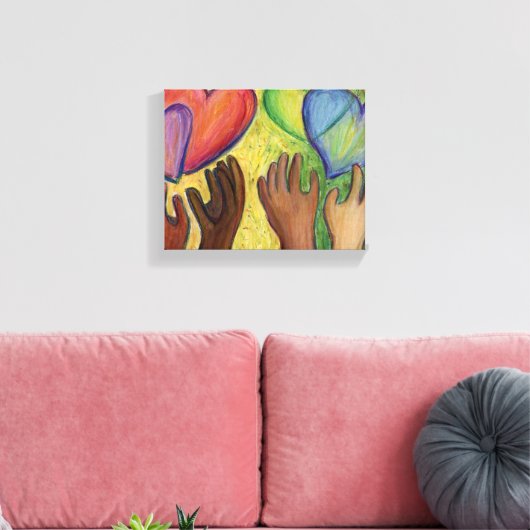 Kunstafdrukken van schilderCanvas met verschillend Canvas Afdruk (Insitu (Woonkamer))