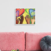Kunstafdrukken van schilderCanvas met verschillend Canvas Afdruk (Insitu (Woonkamer))