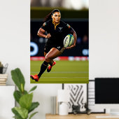 Kunstafdrukken voor dames in Rugby Poster (Thuiskantoor)