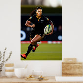 Kunstafdrukken voor dames in Rugby Poster (Keuken)