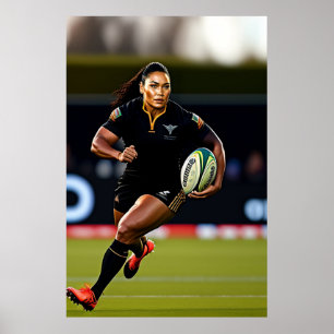 Kunstafdrukken voor dames in Rugby Poster