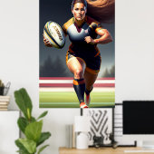 Kunstafdrukken voor dames in Rugby Poster (Thuiskantoor)