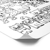 Kunstafdrukken voor zwart-wit en zwart tekenen poster (Hoek)