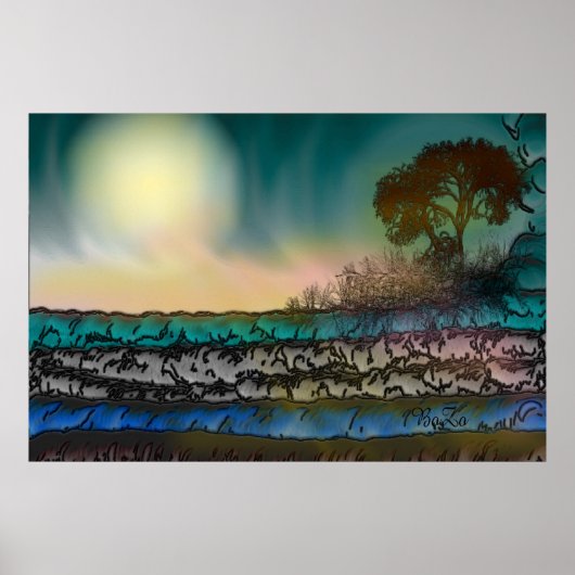 KUNSTAFDRUKKING OP TEXTURED CANVAS STUNTEN POSTER (Voorkant)