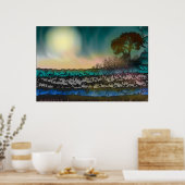 KUNSTAFDRUKKING OP TEXTURED CANVAS STUNTEN POSTER (Keuken)