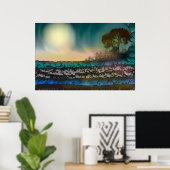 KUNSTAFDRUKKING OP TEXTURED CANVAS STUNTEN POSTER (Thuiskantoor)