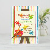 Kunstambachtelijke schilderingen van de Birthday P Kaart (Staand voorkant)