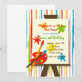 Kunstambachtelijke schilderingen van de Birthday P Kaart (Voorkant / Achterkant)