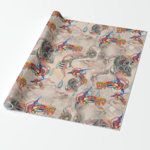 Kunstanaloge Mind tekening Cadeaupapier