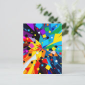Kunstansichtkaart – Abstract Geometrisch Ontwerp Briefkaart (Staand voorkant)