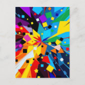 Kunstansichtkaart – Abstract Geometrisch Ontwerp Briefkaart (Voorkant)