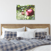 Kunstappel met kunstgeschrift met fruit van de gee canvas afdruk (Insitu (Slaapkamer))