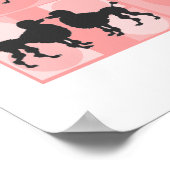 Kunstartikel "De Retro Poodle" Canvas Poster (Hoek)