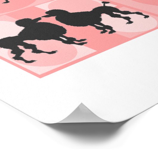 Kunstartikel "De Retro Poodle" Canvas Poster (Hoek)