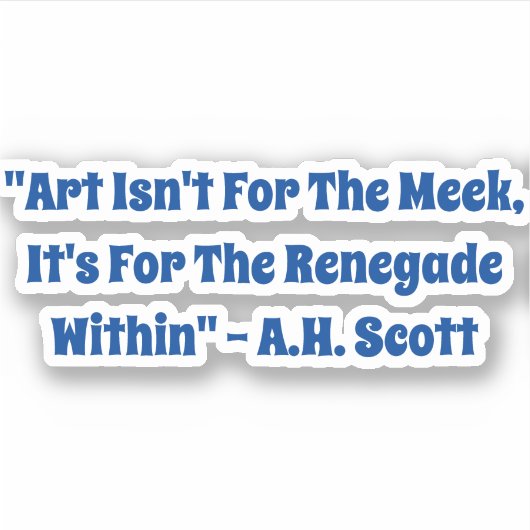 Kunstaspecten Sticker (Voorkant)