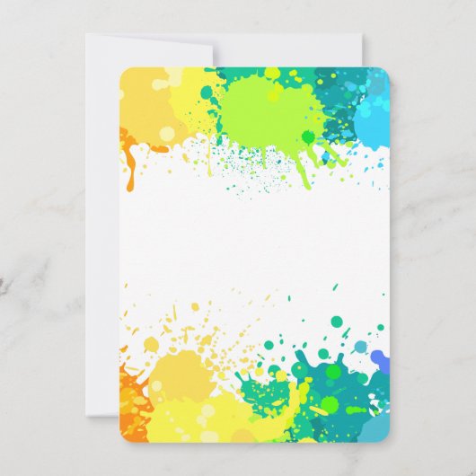 Kunstastische verjaardag schilderen kaart (Achterkant)