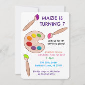 Kunstastische verjaardag schilderen kaart (Voorkant)