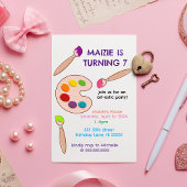 Kunstastische verjaardag schilderen kaart