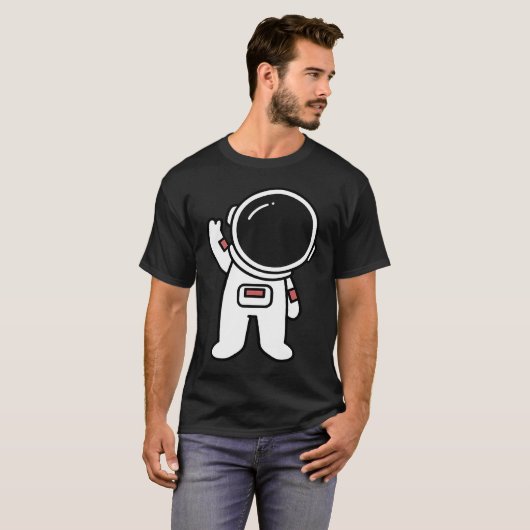 Kunstastronaut in ruimte-artistieke ruimte t-shirt (Voorkant volledig)
