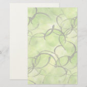 Kunstavant-garde handverf groen briefpapier (Voorkant / Achterkant)