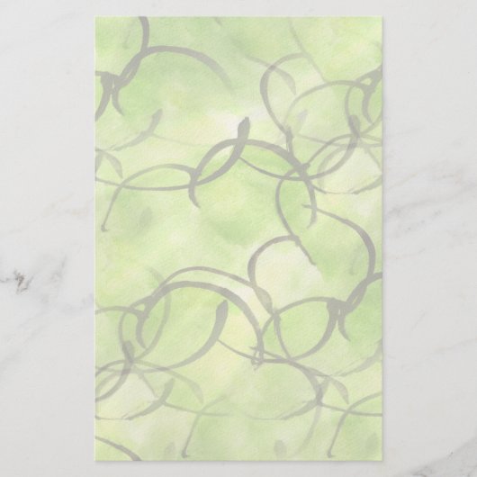 Kunstavant-garde handverf groen briefpapier (Voorkant)