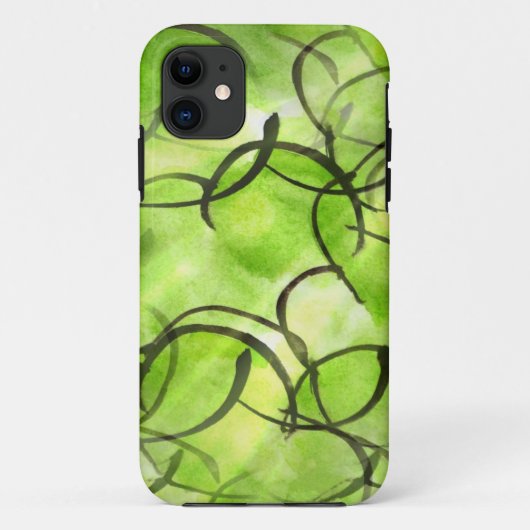 Kunstavant-garde handverf groen Case-Mate iPhone case (Achterkant)
