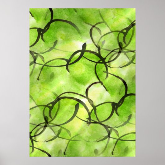 Kunstavant-garde handverf groen poster (Voorkant)