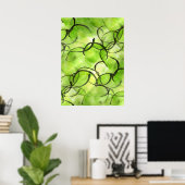 Kunstavant-garde handverf groen poster (Thuiskantoor)