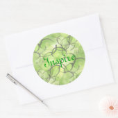 Kunstavant-garde handverf groen ronde sticker (Envelop)