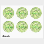 Kunstavant-garde handverf groen ronde sticker (Vel)