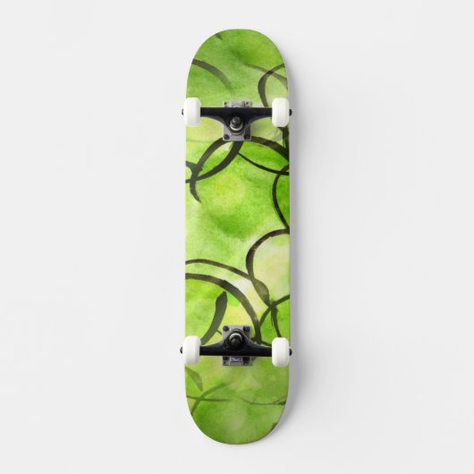 Kunstavant-garde handverf groen skateboard (Voorkant)