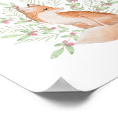 Kunstbabyvos met een neurierwand is merkwaardig poster (Hoek)