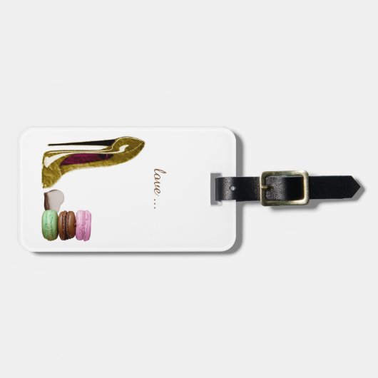 KunstBagagelabels voor Stiletto en Macaroons perso Bagagelabel (Voorkant horizontaal)