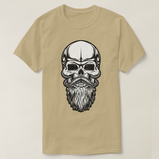 KUNSTBARBER SQUELETON BEARD EN MUSTACHE GIFT FO T-SHIRT (Design voorkant)