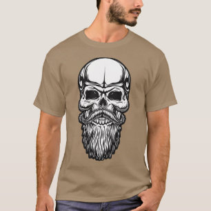 KUNSTBARBER SQUELETON BEARD EN MUSTACHE GIFT FO T-SHIRT