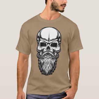 KUNSTBARBER SQUELETON BEARD EN MUSTACHE GIFT FO T-SHIRT